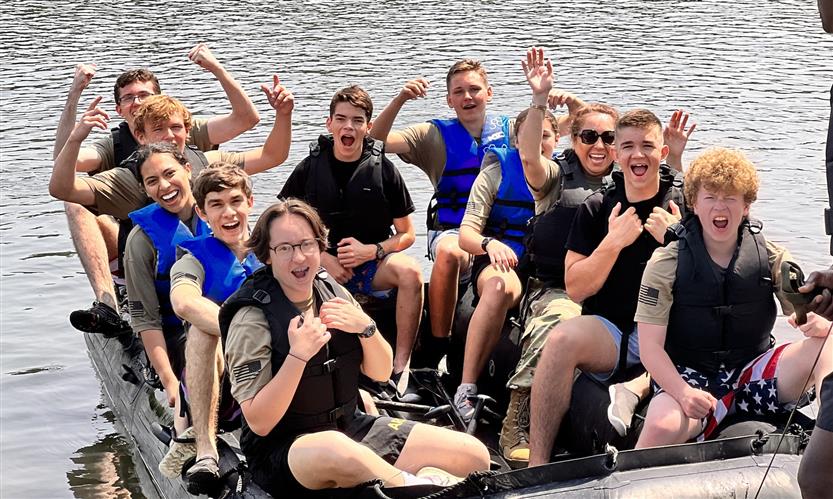 Franklin High cadets at JROTC Cadet Leadership Camp